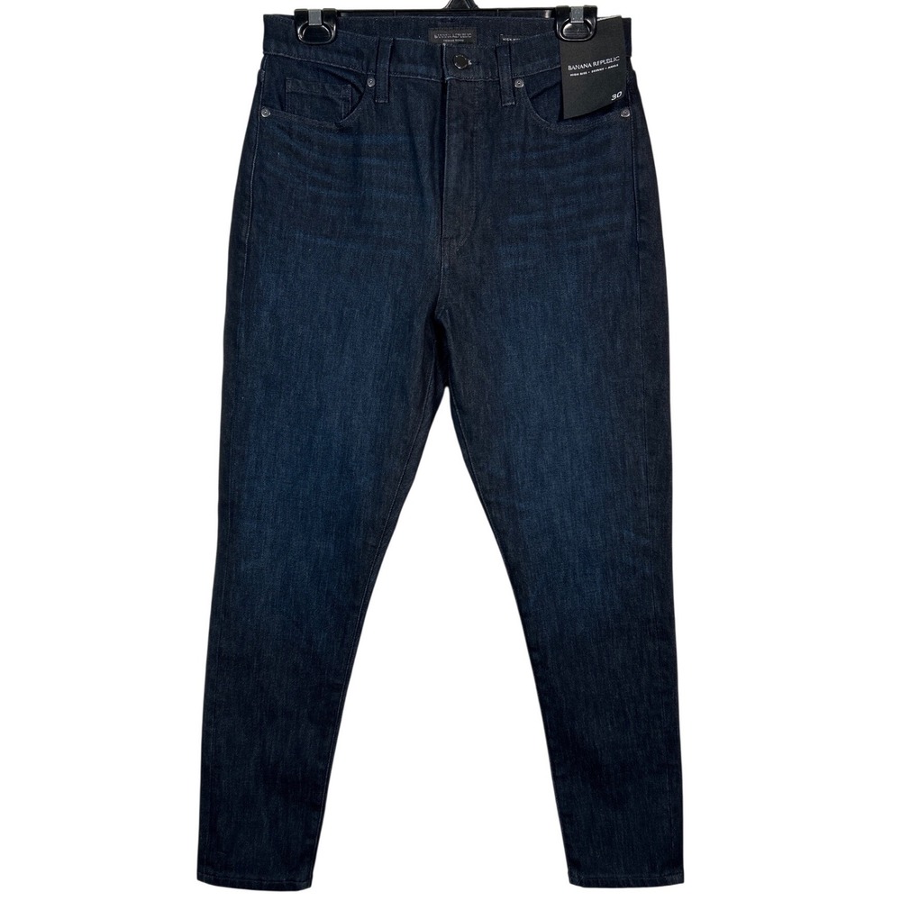 Banana Republic High Rise Skinny Premium Denim Jeans Dark Wash Size 30